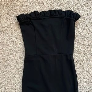 Strapless Black Mini Dress